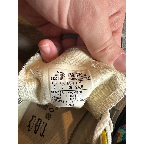 Converse All Star Low Top Chevron Sneakers Black Multi Womens Shoes - Picture 6 of 6